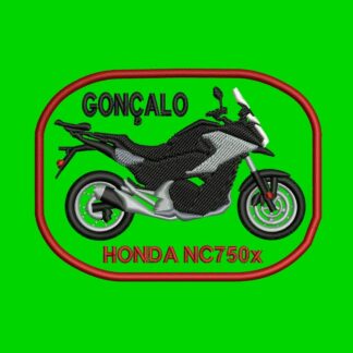 Honda NC750x preta contorno vermelho