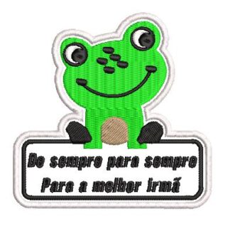 De sempre para sempre - para a melhor irmã - sapo com mensagem