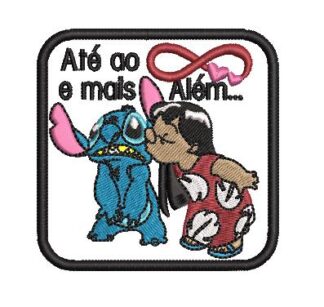 Stich Kiss com frase Até ao infinito